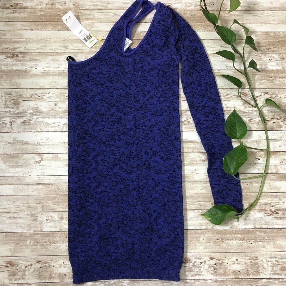 BCBGeneration One Sleeve Bodycon Dress in Periblue - New with Tag - Picture 8 of 8